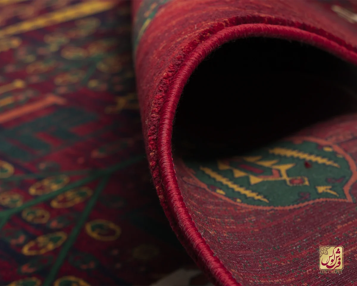 فرش وینتیج 7043 لاکی سبز - تصویر 7