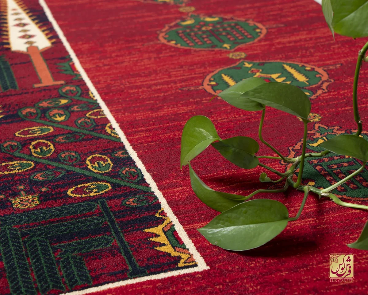 فرش وینتیج 7043 لاکی سبز - تصویر 9