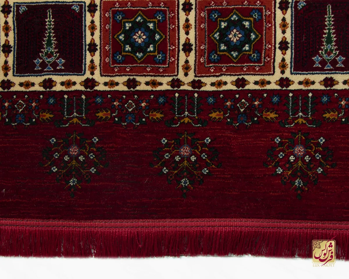 فرش کلاسیک 7044 قرمز کرم - تصویر 4