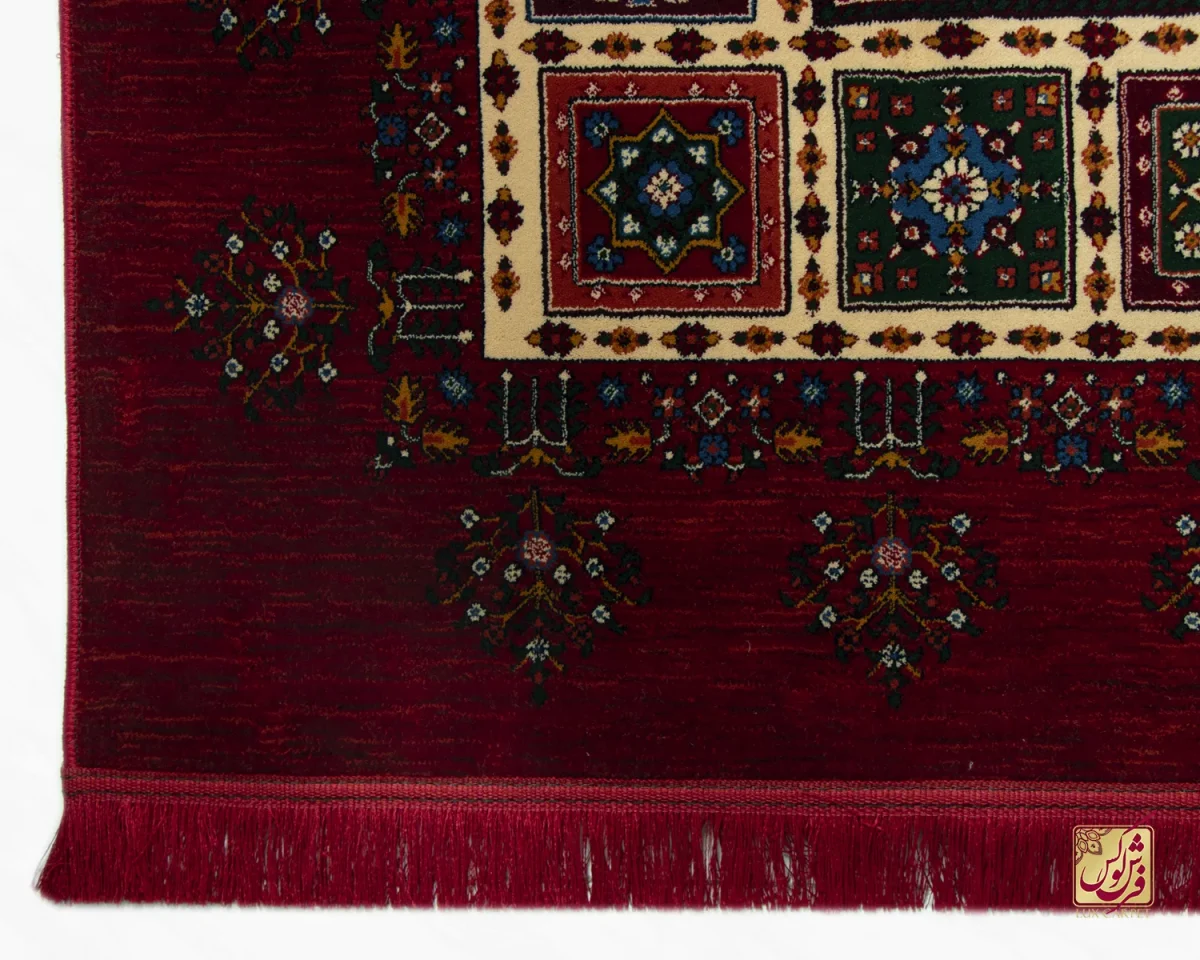 فرش کلاسیک 7044 قرمز کرم - تصویر 5