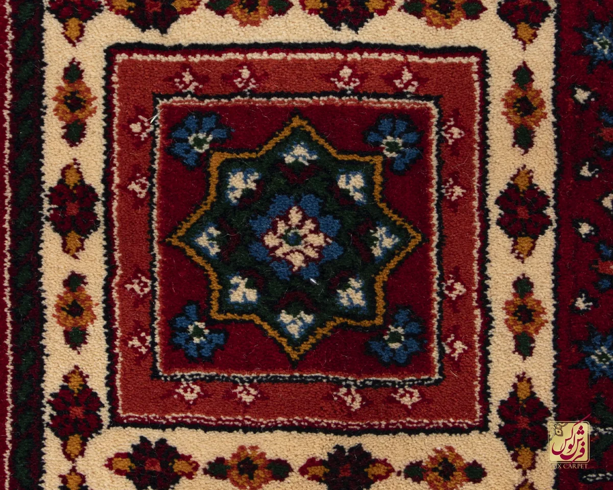 فرش کلاسیک 7044 قرمز کرم - تصویر 7