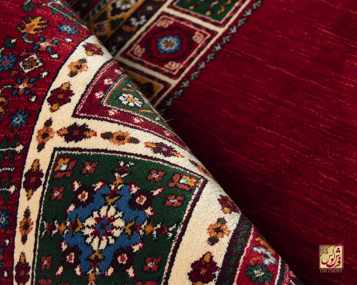 فرش کلاسیک 7044 قرمز کرم - تصویر 8