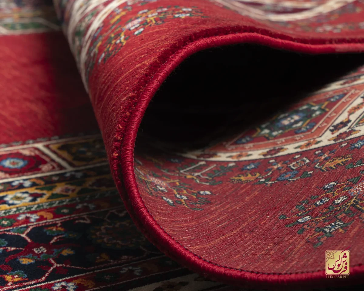 فرش کلاسیک 7044 قرمز کرم - تصویر 9