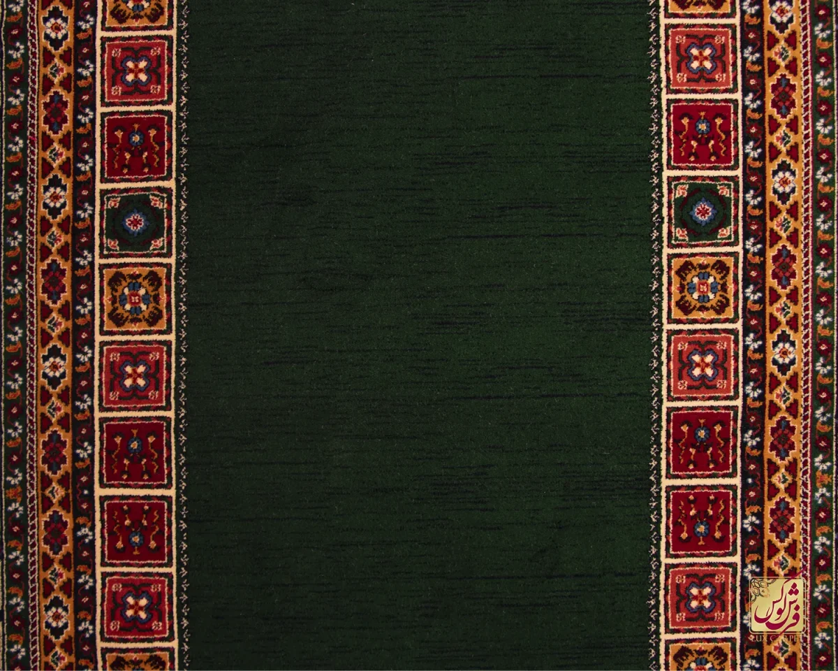 فرش کلاسیک 7044 سبز کرم - تصویر 3