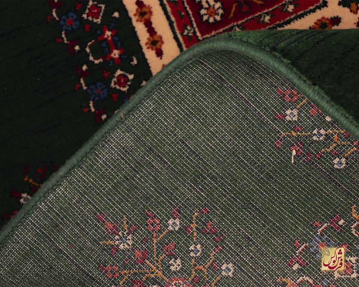 فرش کلاسیک 7044 سبز کرم - تصویر 11