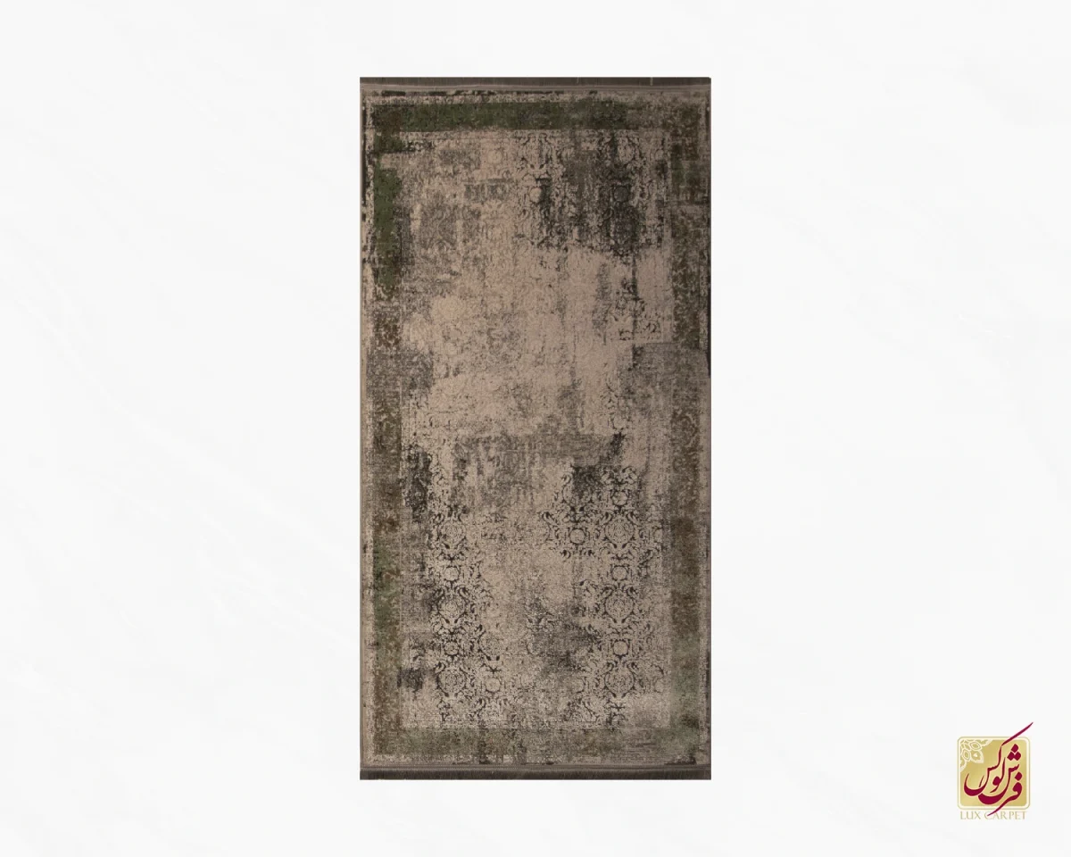 فرش کناره وینتیج 420 طوسی سبز - تصویر 2