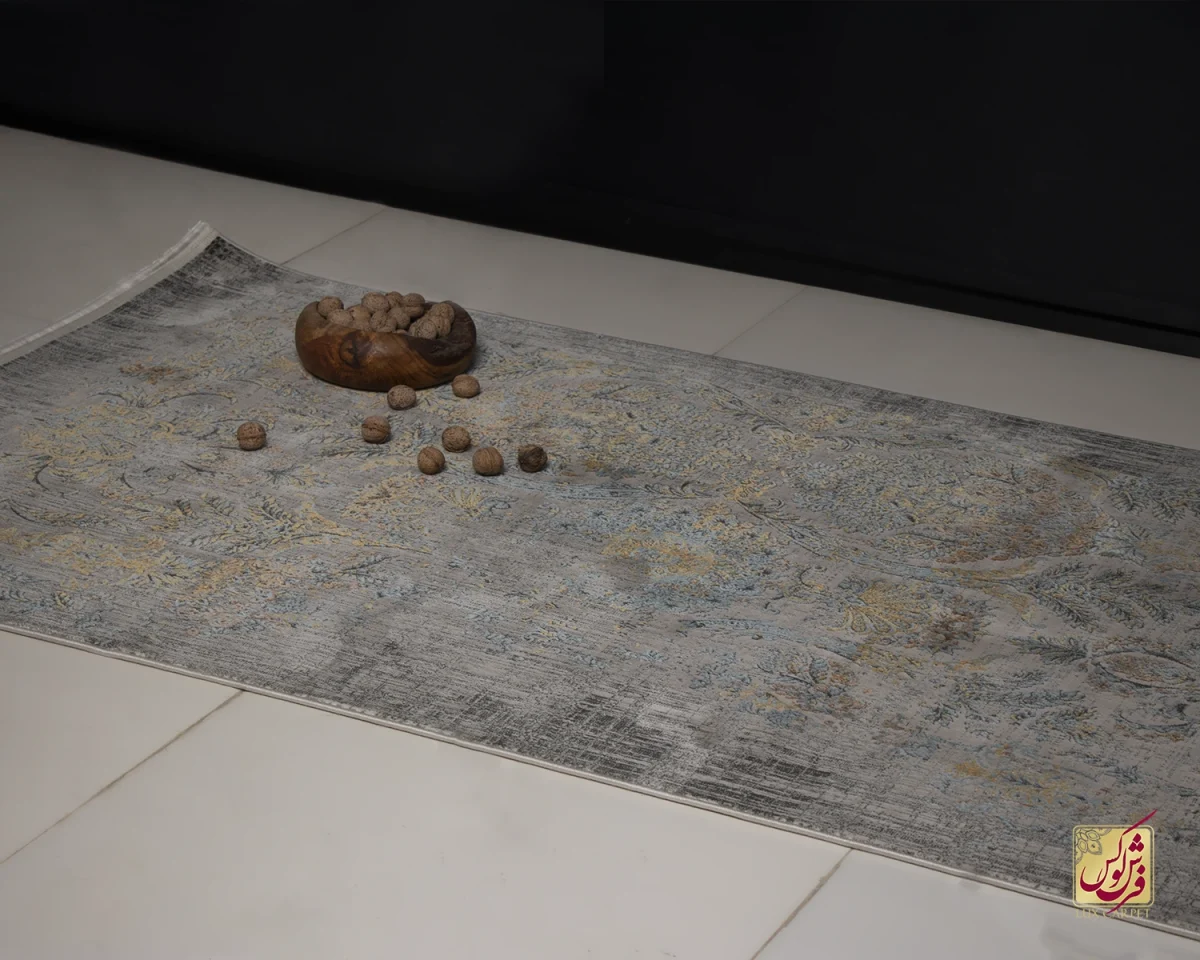 807-3 فرش کناره وینتیج 807 نسکافهای ذغالی - تصویر 1