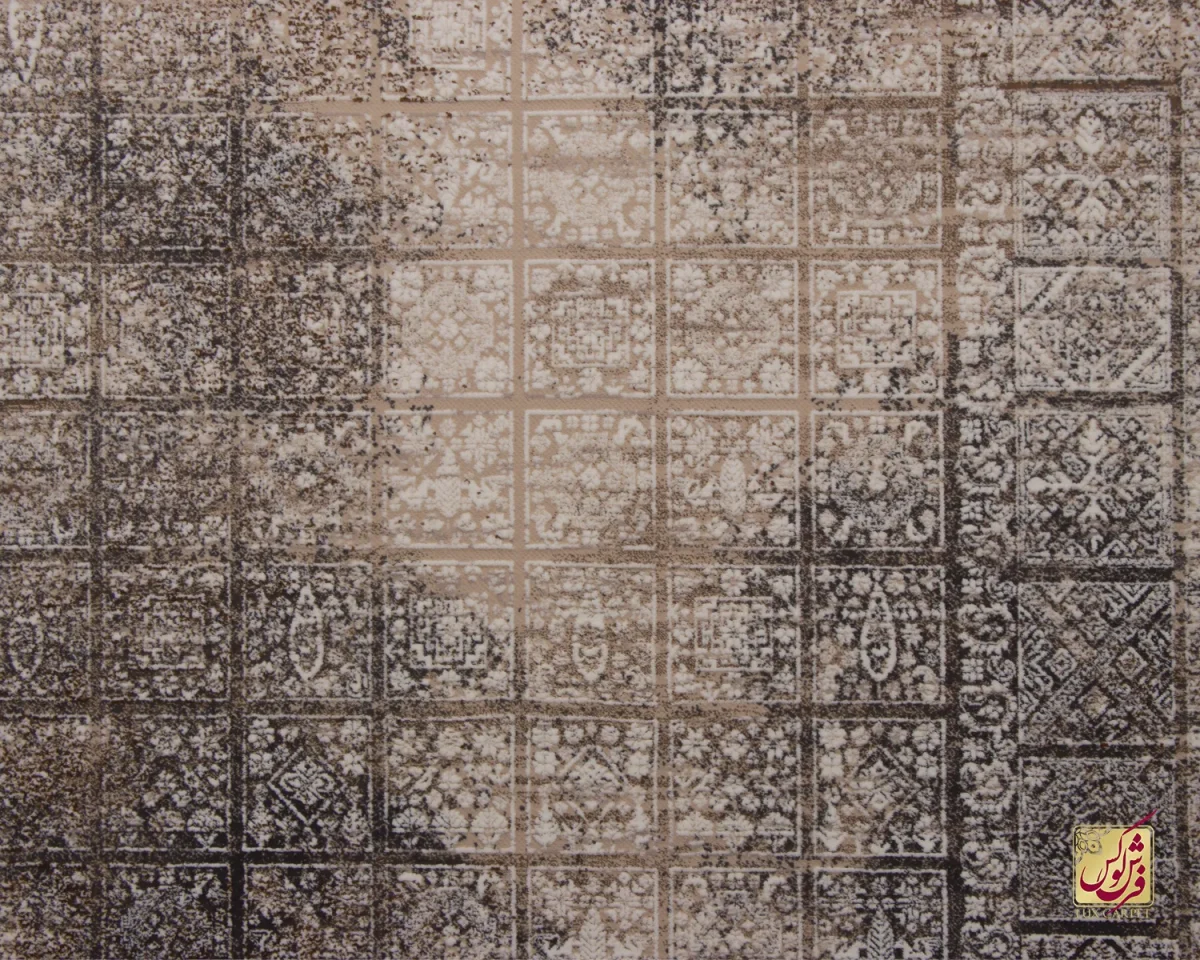 فرش وینتیج 9044 کرم نسکافه‌ای - تصویر 3