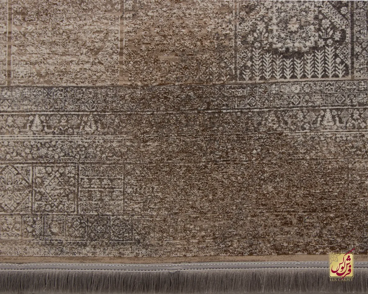 فرش وینتیج 9044 کرم نسکافه‌ای - تصویر 4