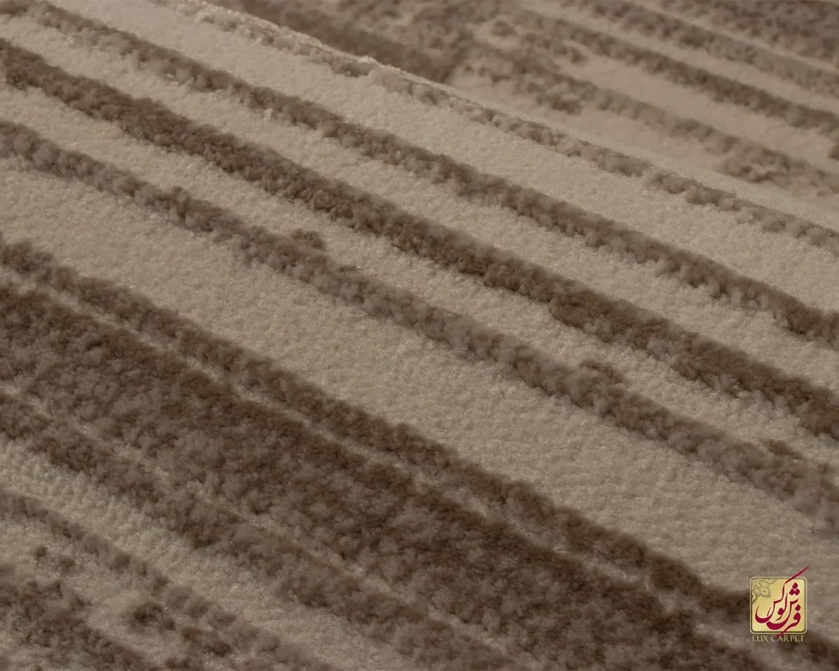 فرش مینیمال 9205 کرم نسکافه‌ای - تصویر 8