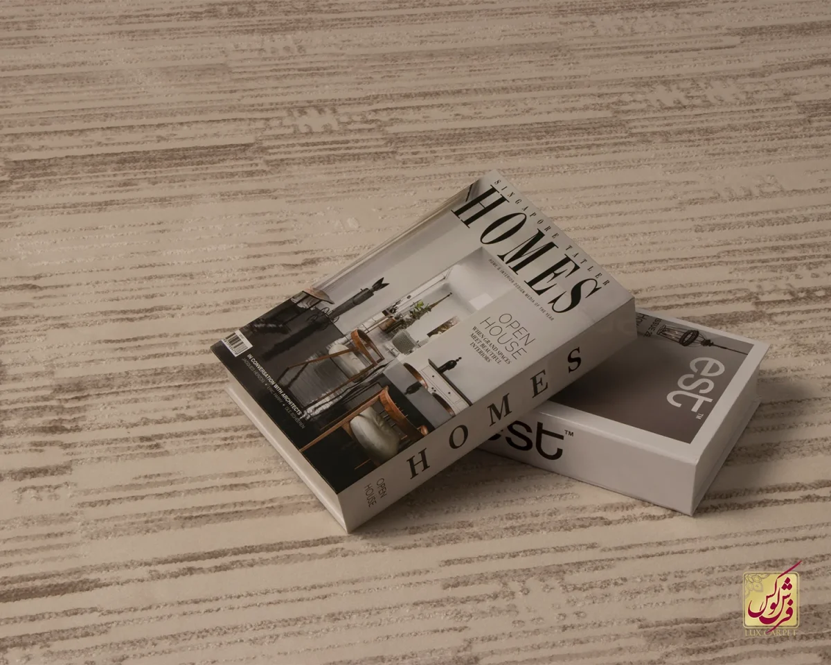 فرش مینیمال 9205 کرم نسکافه‌ای - تصویر 10