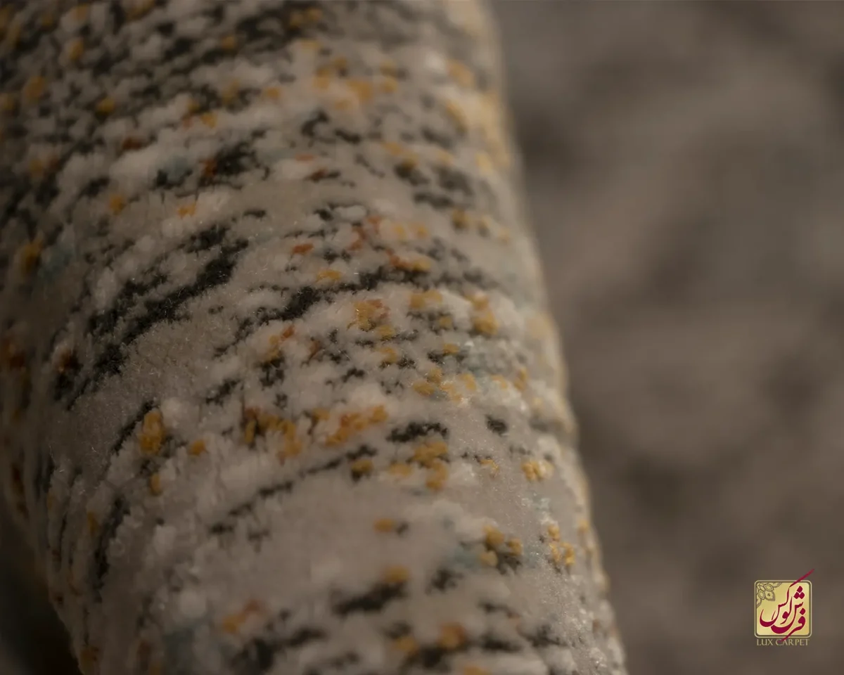 فرش گرد وینتیج 536 طوسی آجری - تصویر 3
