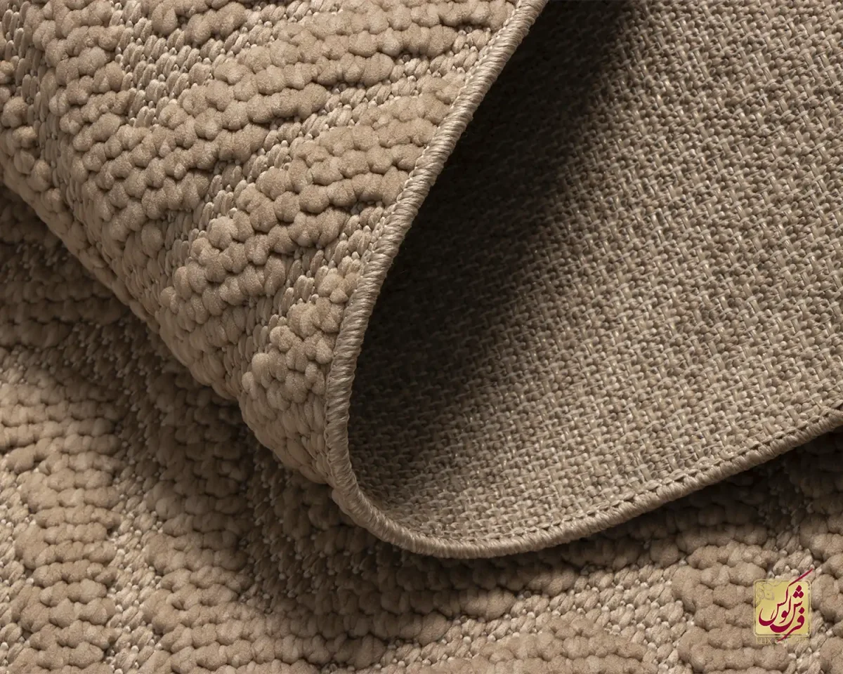 فرش مینیمال be1113 کرم نسکافه‌ای - تصویر 10