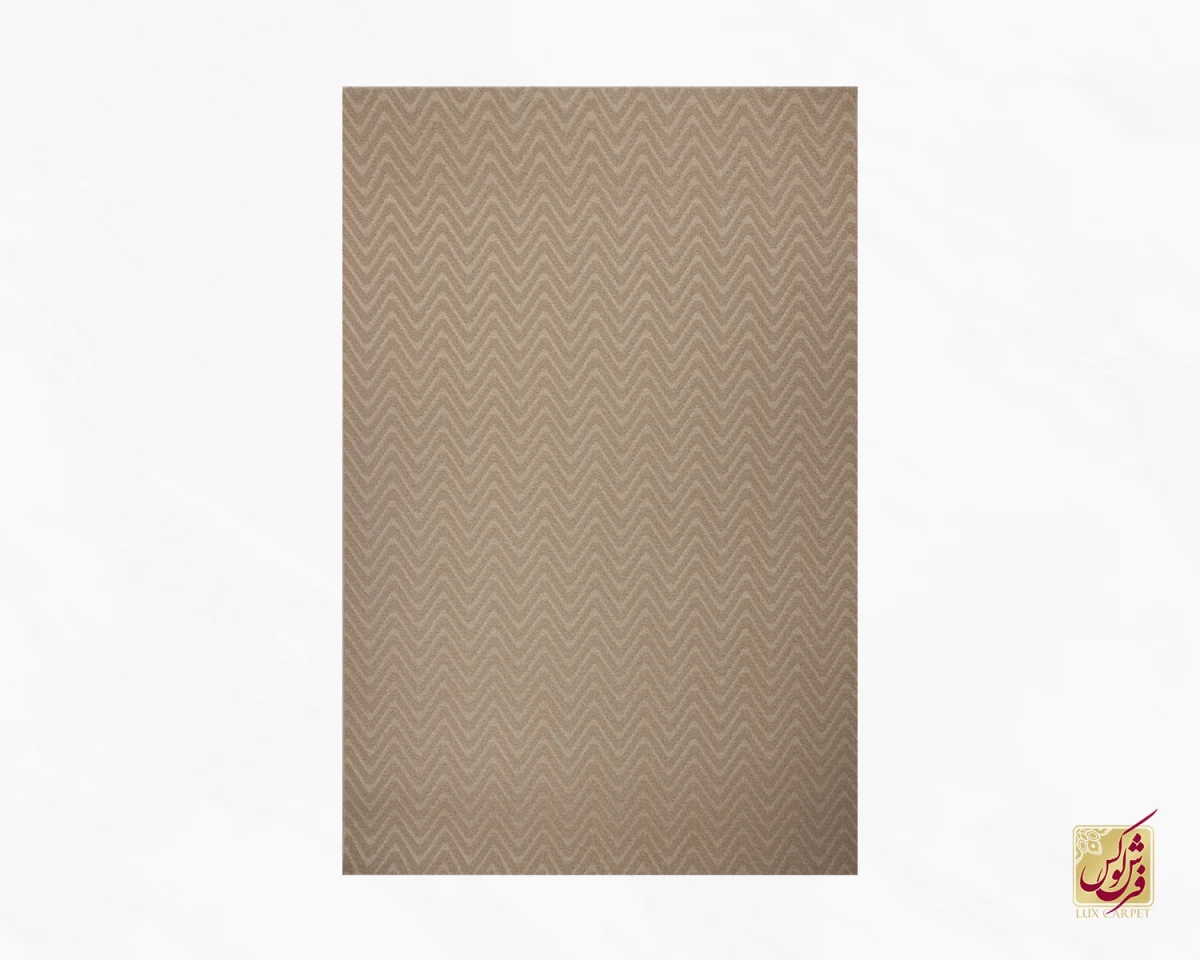 فرش مینیمال be1113 کرم نسکافه‌ای - تصویر 2