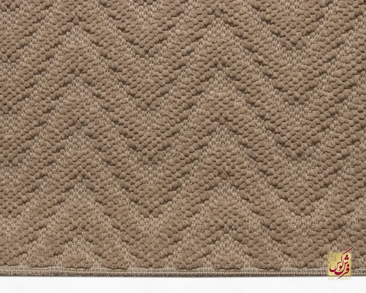 فرش مینیمال be1113 کرم نسکافه‌ای - تصویر 4