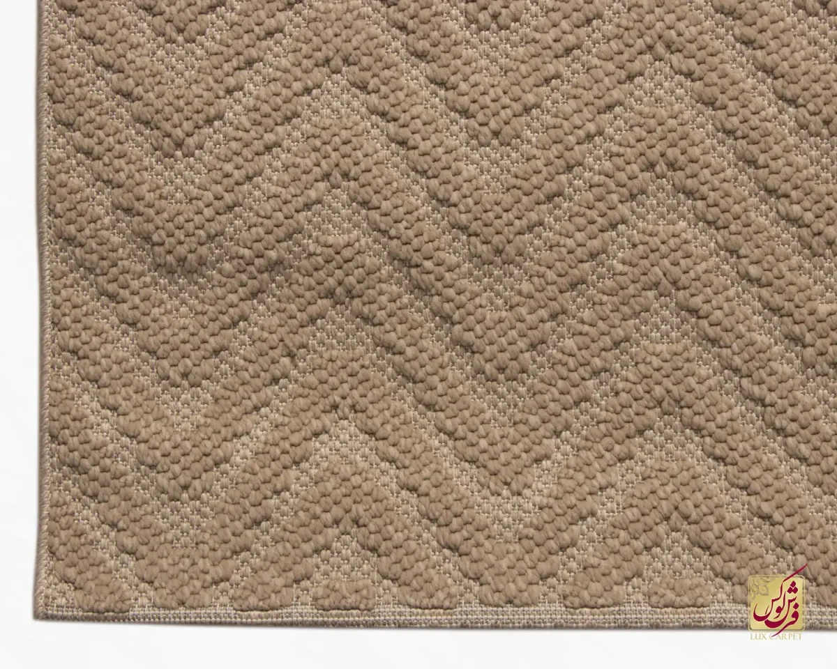فرش مینیمال be1113 کرم نسکافه‌ای - تصویر 6