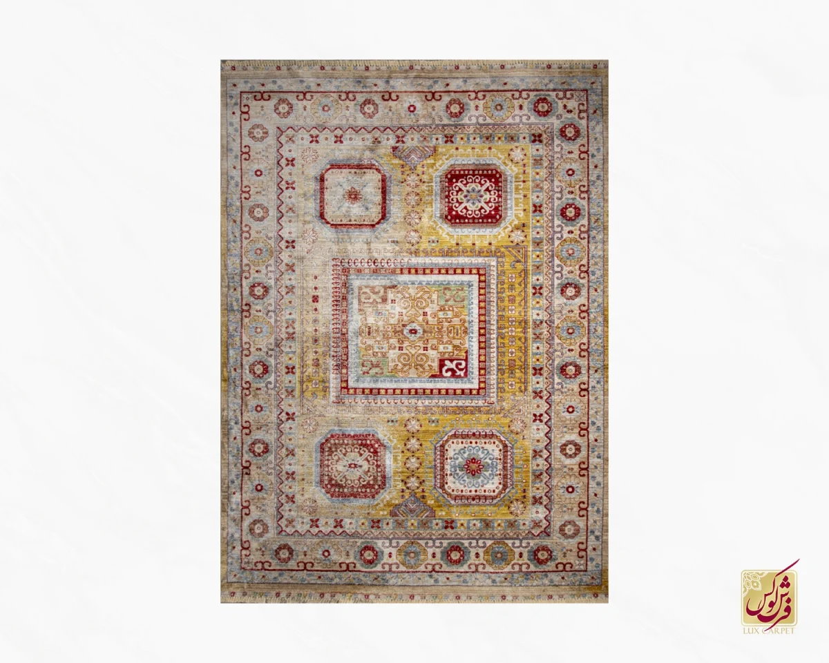 فرش وینتیج 30156 کرم لیمویی - تصویر 2