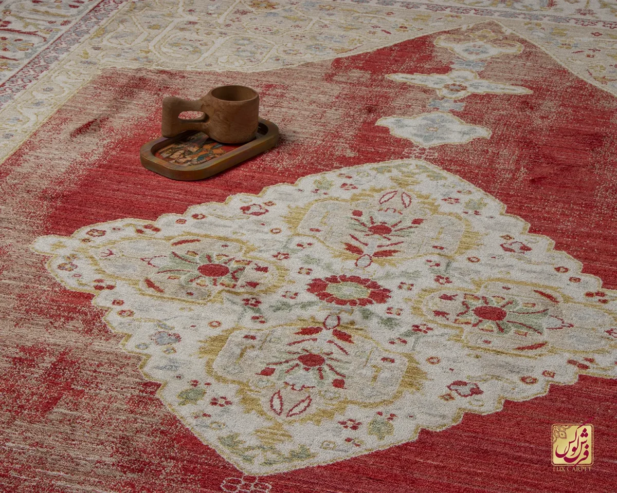 فرش وینتیج 30172  لاکی نسکافه ای - تصویر 6