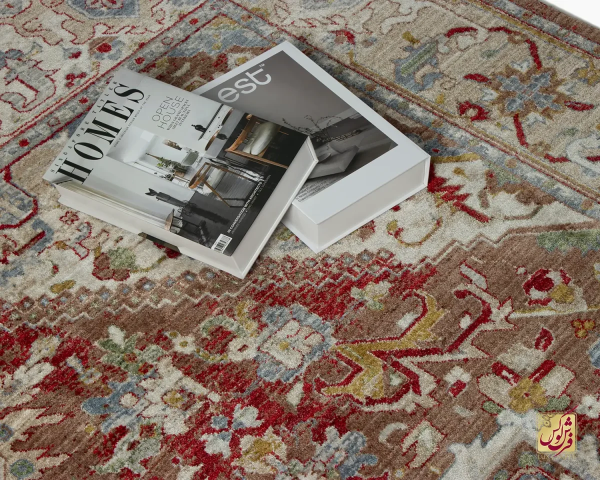 فرش وینتیج 30181 لاکی نسکافه ای - تصویر 10