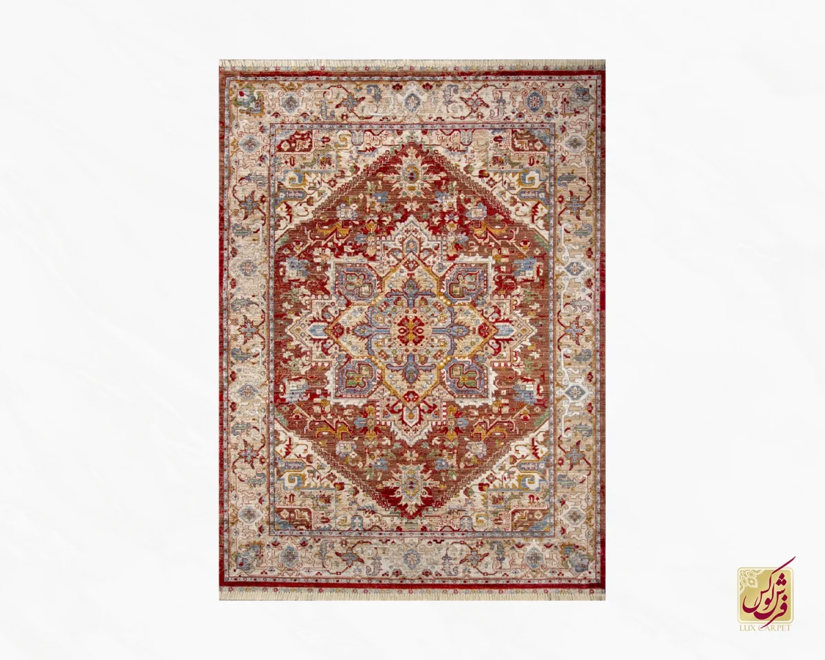 فرش وینتیج 30181 لاکی نسکافه ای - تصویر 2