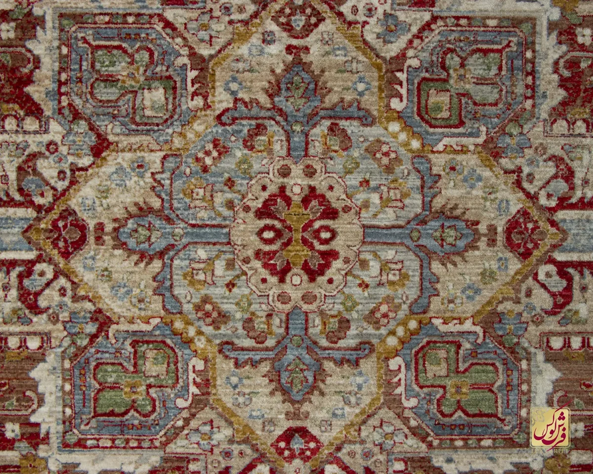 فرش وینتیج 30181 لاکی نسکافه ای - تصویر 3