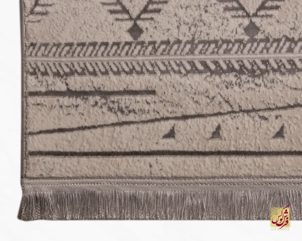 فرش مینیمال 7704 کرم طوسی - تصویر 7