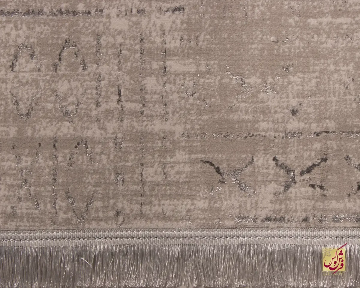 فرش مینیمال 7710 کرم طوسی - تصویر 4