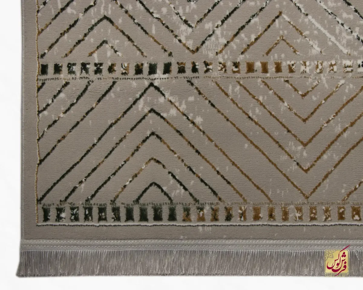 فرش مینیمال 7765 طوسی کرم - تصویر 5