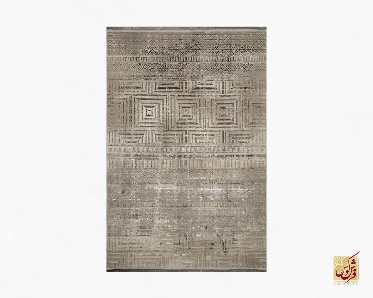 فرش مینیمال 7771 نسکافه‌ای طوسی - تصویر 2