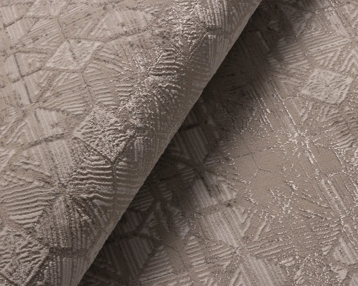 فرش مینیمال 7772 کرم طوسی - تصویر 6