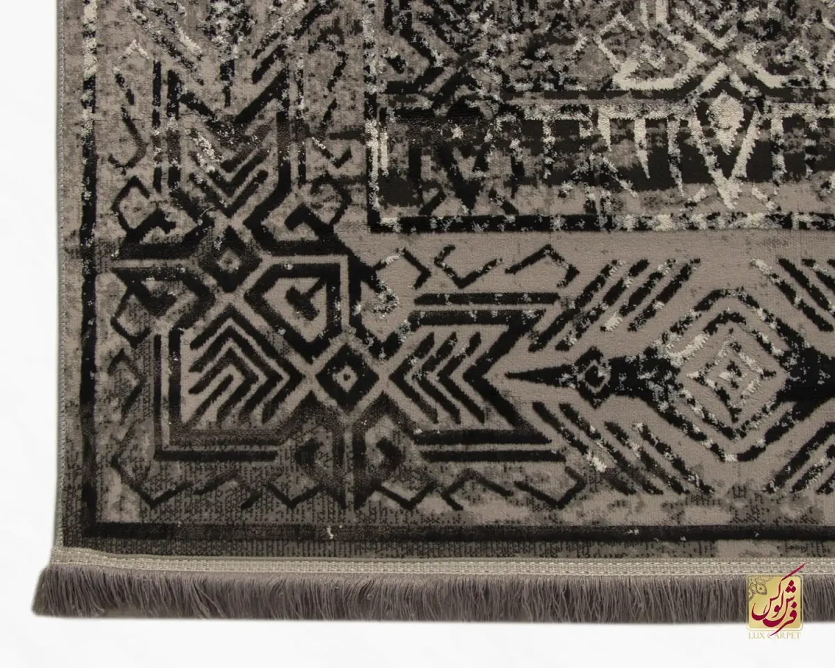 فرش وینتیج 9103 طوسی کرم - تصویر 5